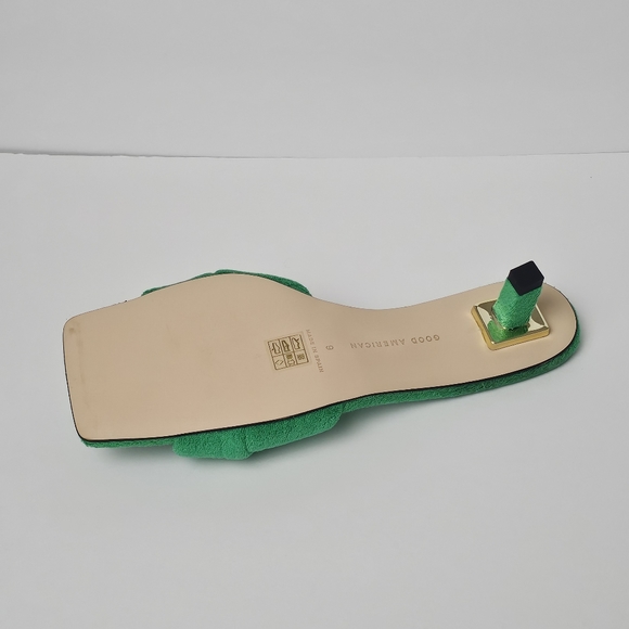 GOOD AMERICAN Terry Kickstand Low Heel Slide Sandals mules Size 9 - Picture 5 of 7